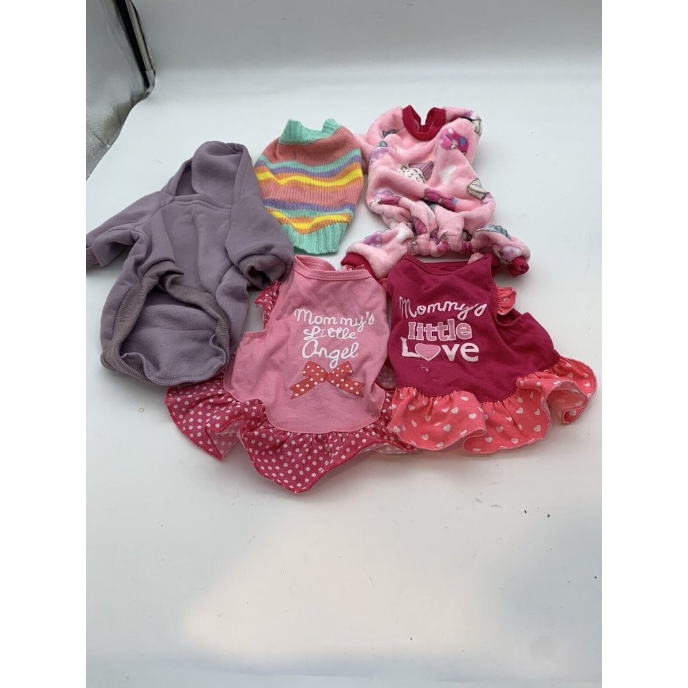Dog Clothes 2 dresses Hoodies Warm Sweater pajama Small